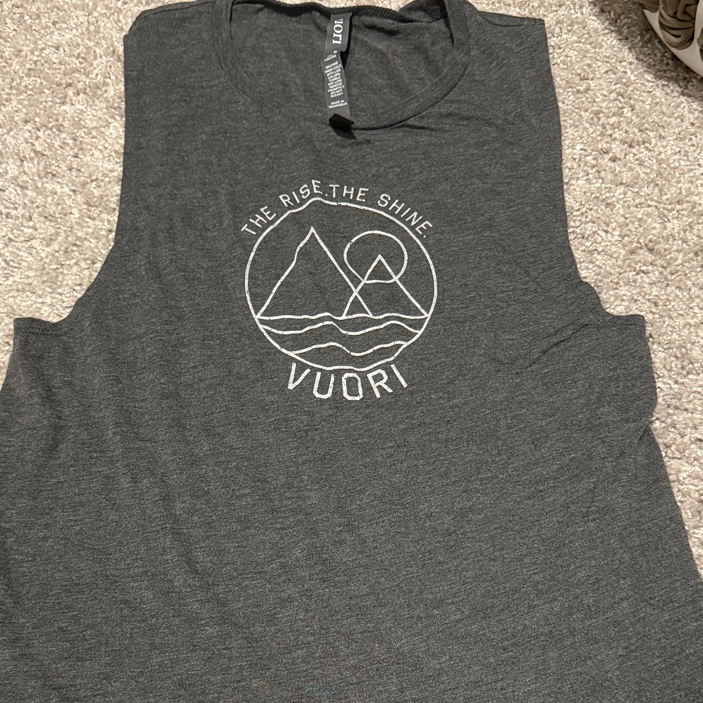 Vuori Charcoal Graphic Muscle Tee